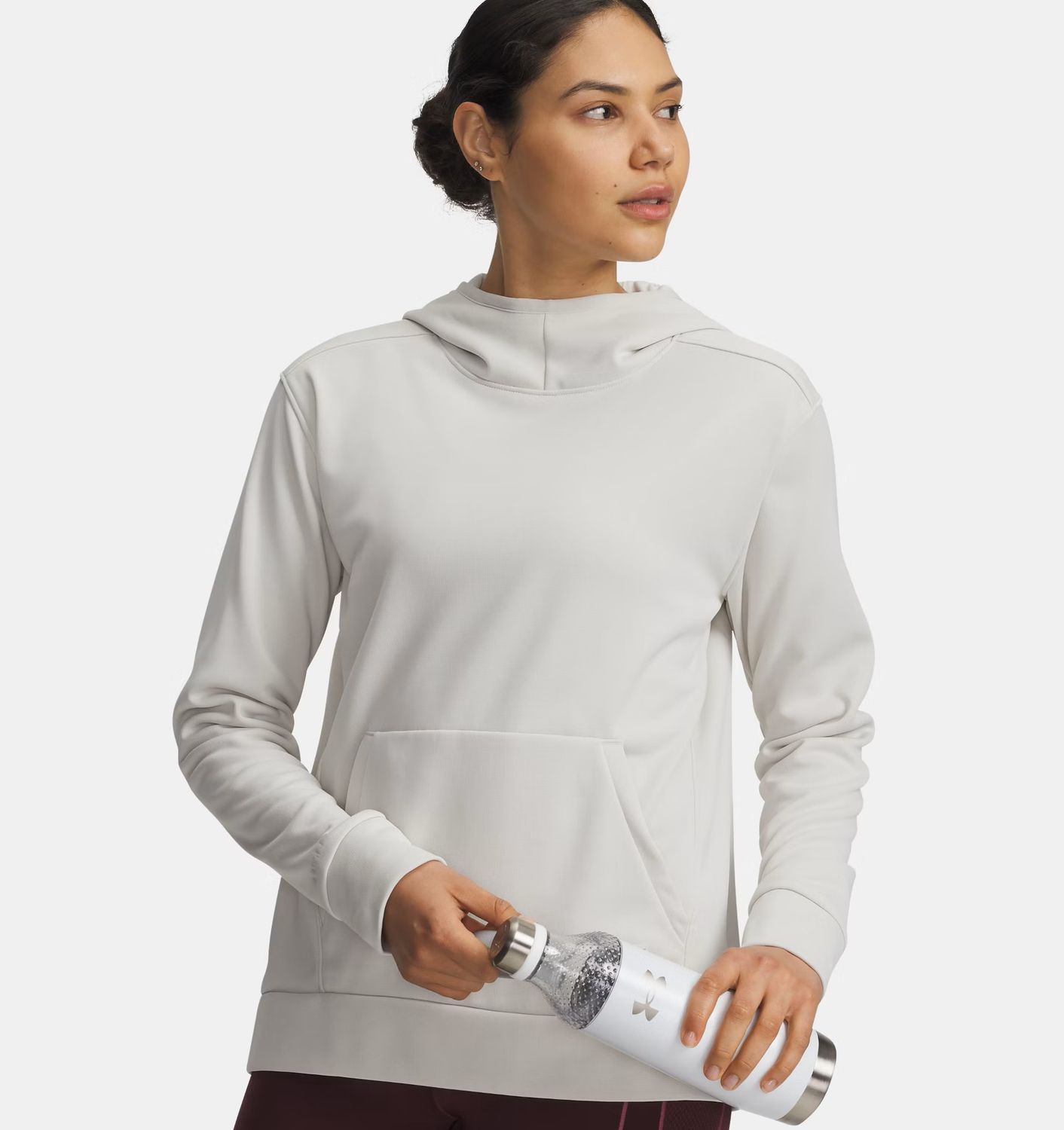 MAIN IMAGE OF UNDER ARMOUR WOMENS UA EXPANSE STORM KANGZIP HOODIE IN SUMMIT WHITE/SUMMIT WHITE XS W…