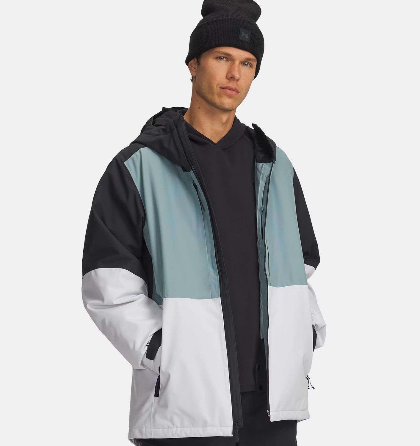 MAIN IMAGE OF UNDER ARMOUR MENS UA EXPANSE VISTA WINTER JACKET IN BLACK/SERPENTINE/BLACK SMALL WITH…