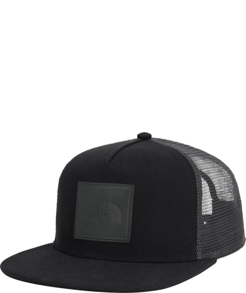 THE NORTH FACE UNISEX HALF DOME TRUCKER CAP, Color: TNF BLACK/LEATHER PATCH, Size: ADJUSTABLE
