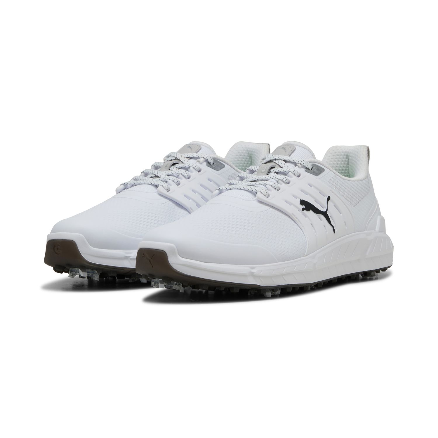 PUMA MENS IGNITE ELEVATE 2 TOUR GOLF SHOES 25, Color: PUMA WHITE/ PUMA BLACK, Size: 10