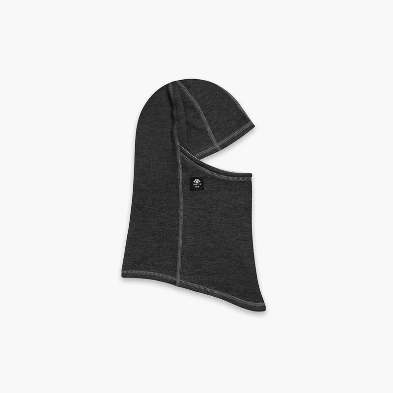 FRONT VIEW OF TURTLE FUR UNISEX COMFORT LUXE™ QUANTUM BALACLAVA FEATURES SOFT FABRIC AND DOUBLE LAY…