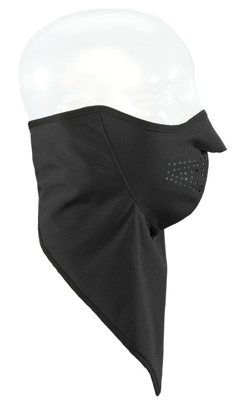 SIDE VIEW OF SEIRUS UNISEX SOFT SHELL COMBO DANA™ FACE MASK FEATURES LARGE BREATHING HOLES AND WATE…