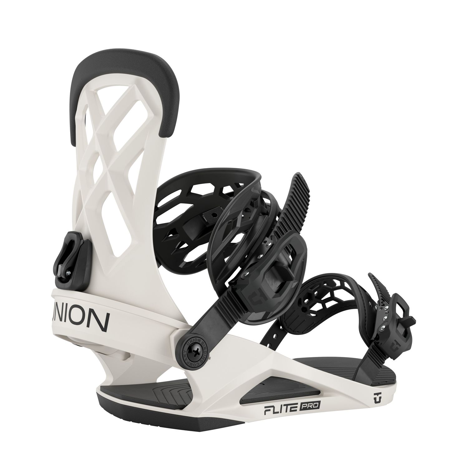 UNION UNISEX FLITE PRO SNOWBOARD BINDING, Color: BONE, Size: MEDIUM