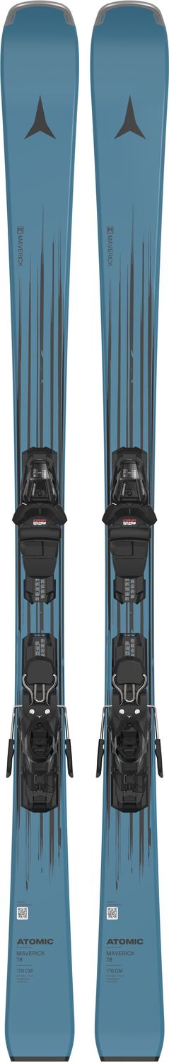 ATOMIC UNISEX MAVERICK 78 + M 10 GW DOWNHILL SKIS 26, Color: BLUE/BLACK, Size: 154