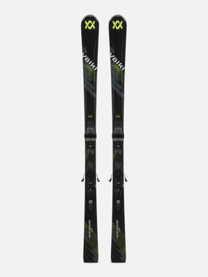 TOPSHEET VIEW OF VOLKL UNISEX PEREGRINE XT + VMOTION 10 DOWNHILL SKIS FEATURES EASY TURN INITIATION…