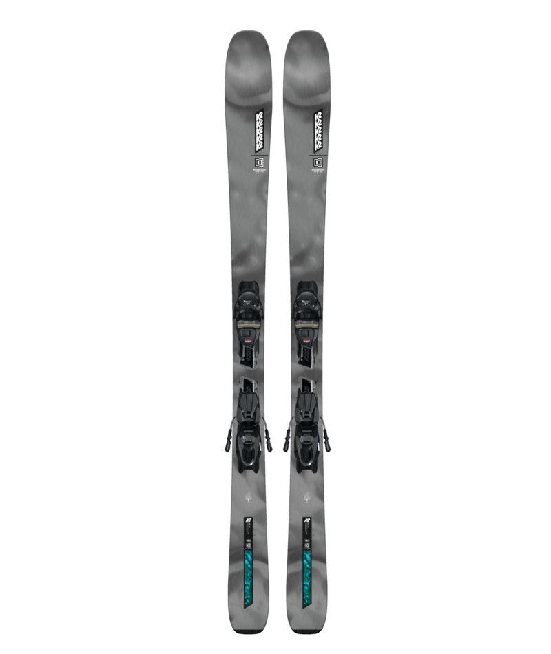K2 WOMENS MINDBENDER 85 QUIKCLIK DOWNHILL SKIS 26, Color: GREY/WHITE/BLUE, Size: 149