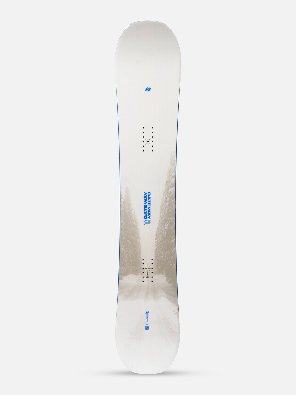 K2 MENS GATEWAY POP SNOWBOARD 26, Color: WHITE/CREAM/BLUE, Size: 153