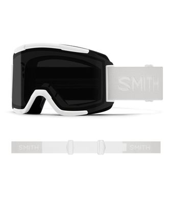FRONT VIEW OF SMITH UNISEX SQUAD GOGGLES FEATURES WIDE FIELD OF VIEW AND ANTI-FOG INNER LENS FOR FO…