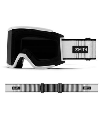 FRONT VIEW OF SMITH UNISEX SQUAD XL GOGGLES FEATURES WIDE FIELD OF VIEW AND ANTI-FOG INNER LENS FOR…
