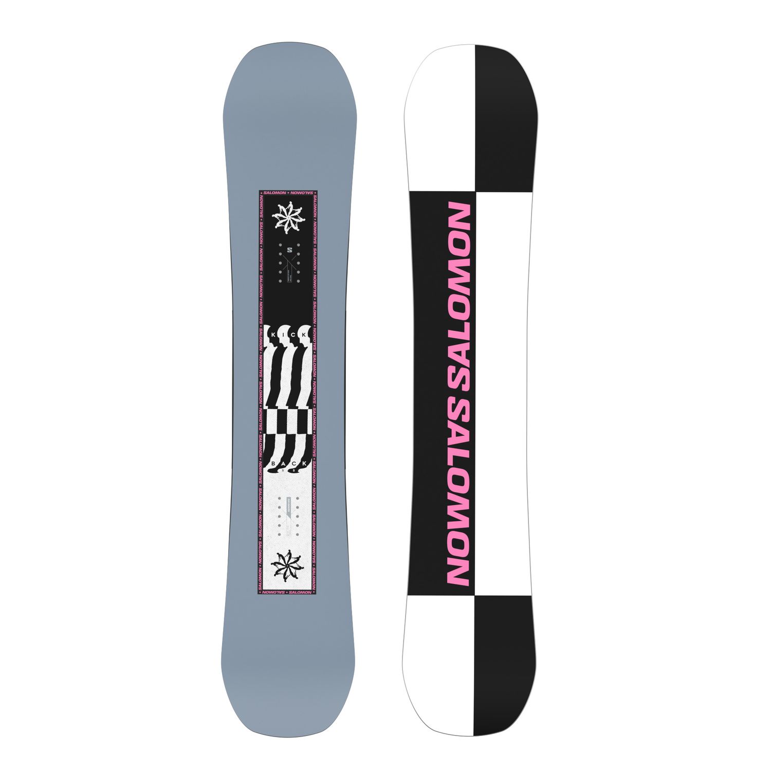 SALOMON MENS KICKBACK SNOWBOARD 26, Color: GREY/BLACK/WHITE, Size: 151