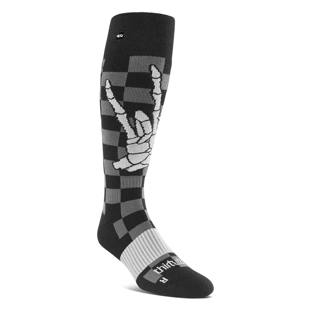 THIRTY TWO MENS SLUSH SOCKS 26, Color: BLACK/WHITE, Size: S/M