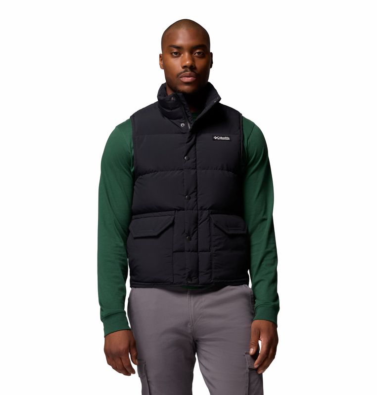 FRONT VIEW OF COLUMBIA MENS WALLOWA™ DOWN VEST FEATURES WARM DOWN INSULATION AND WATER REPELLENCY T…