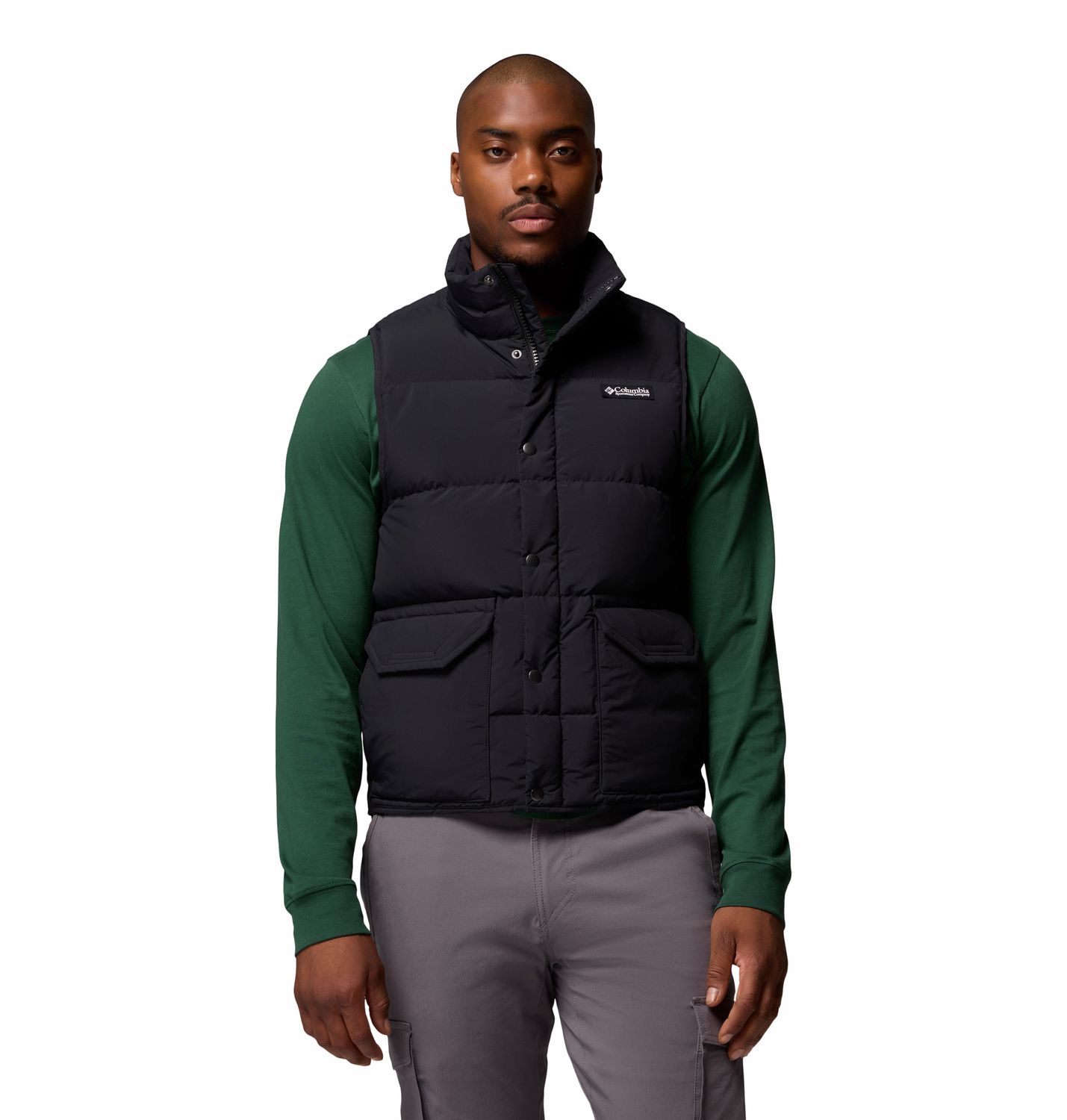 MAIN IMAGE OF COLUMBIA MENS WALLOWA™ DOWN VEST IN BLACK MEDIUM WITH WARM DOWN INSULATION AND WATER …