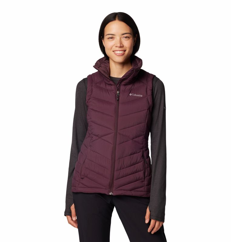 FRONT VIEW OF COLUMBIA WOMENS JOY PEAK™ II VEST FEATURES WATER REPELLENCY AND INSULATION FOR MEDIUM…