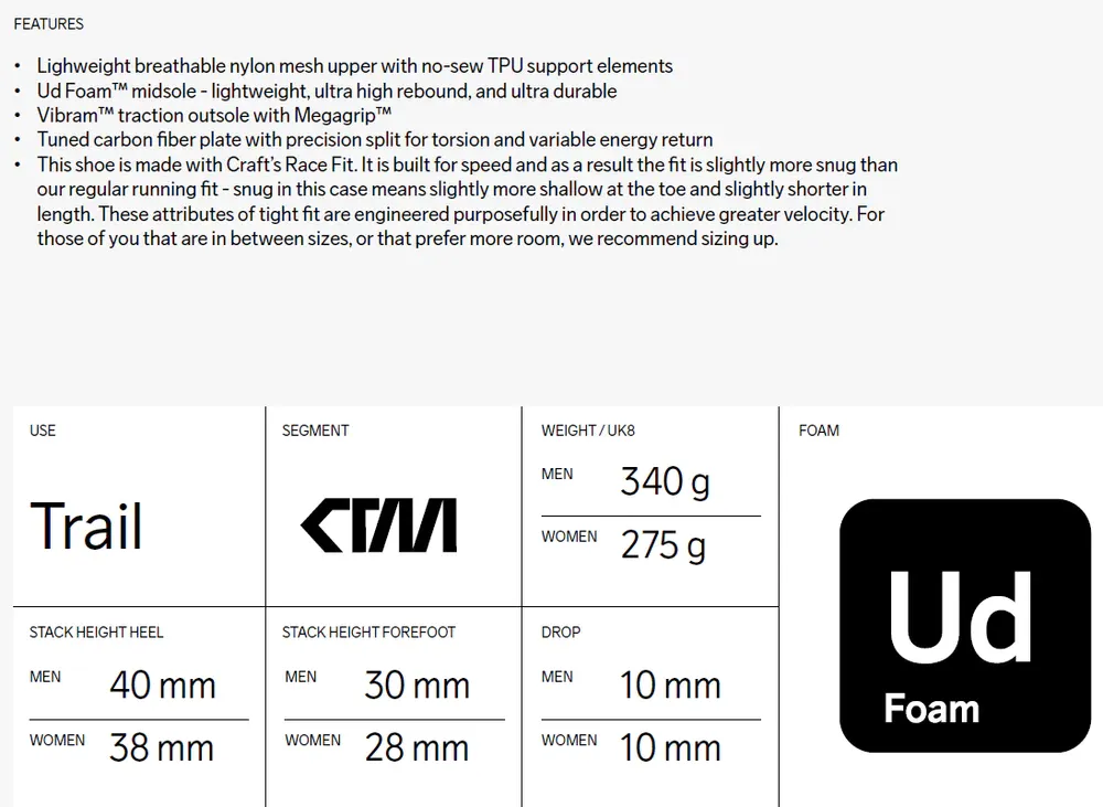 Craft CTM Ultra Carbon Trail