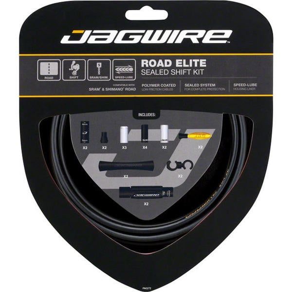 Jagwire 2x Elite Link Shift Cable Kit - Polished Red
