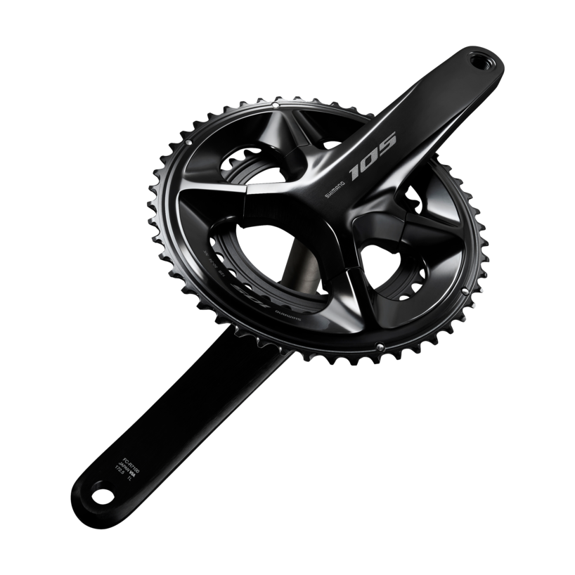 FRONT CHAINWHEEL, FC-R7100, 105, FOR REAR 12-SPEED, HOLLOWTECH 2, 170MM, 50-34T W/O CG, W/O BB PARTS, BLACK