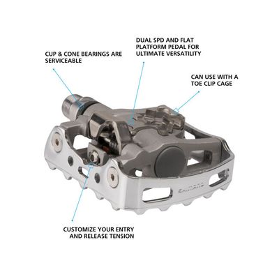 Shimano PD-M324 SPD - Flat Pedal