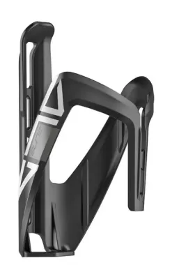 Elite Ala Fiber Reinforced Composite Bottle Cage, Black w/ White Graphic