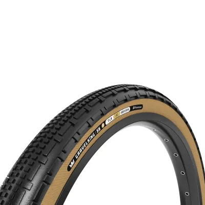 Panaracer GravelKing SK R Tire - 700 x 35, Tubeless, Folding, Black/Amber