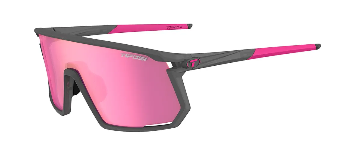 Tifosi Moab, Color: Satin Vapor - Clarion Sunset Pink/AC Red/Clear Lenses