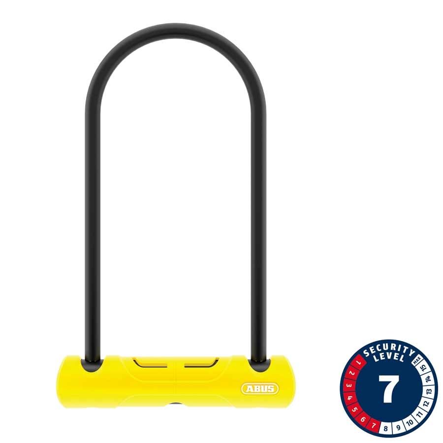Abus, 402, U-Lock, Key, 170x230mm, 6.7&#39;&#39;x9&#39;&#39;, Thickness in mm: 10mm, Yellow, Standard