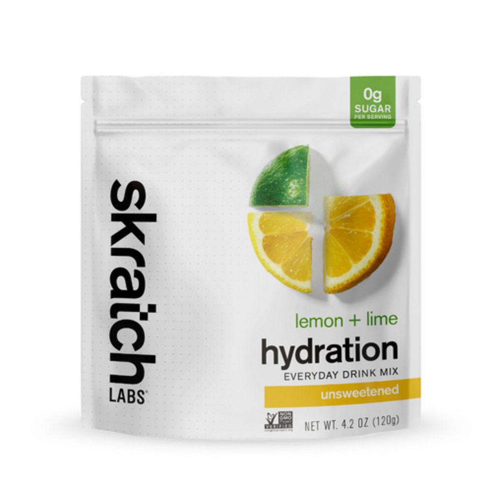 Skratch Labs Hydration everyday drink mix, Flavour: Lemon+Lime, Size: Resealable bag - 30 serving (120gm)