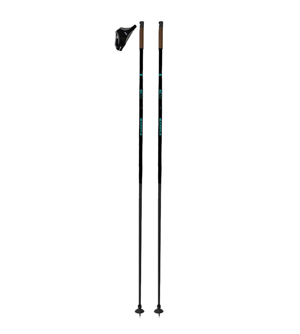 Kastle KC30 cross-country ski poles (black), Size: 140