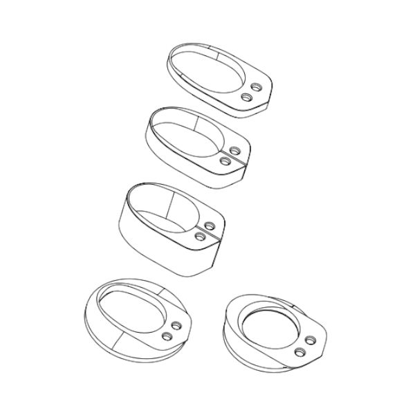 Deda Elementi Headset spacers kit for Alanera DCR handlebar