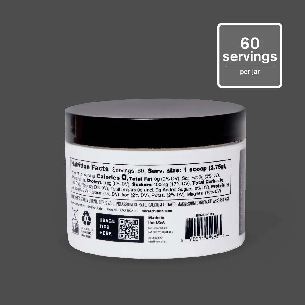 Skratch Labs Electrolyte Booster - Unflavoured - 165g (60 Servings)