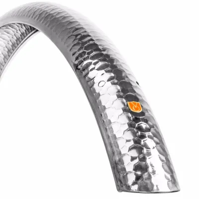 700c Hammered Fenders, 45mm - Silver and Black