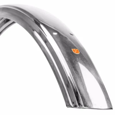700c Fluted Fenders, 63mm - Silver and Black Color — Silver