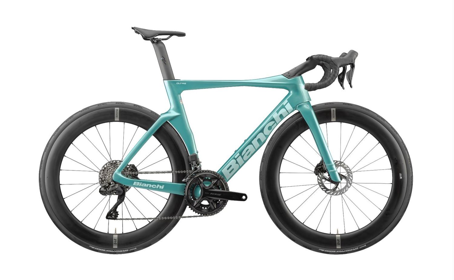 2027 Bianchi Oltre Comp Ultegra Di2, Color: Metallic Celeste / Logo CK16, Size: 47