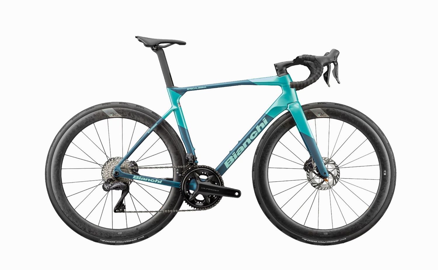 2027 Bianchi Specialissima Force eTap AXS w/Quarq Powermeter, Color: Petrolio celeste: Petrol, Size: 47