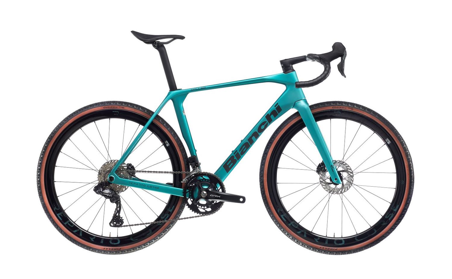 2027 Bianchi Impulso RC GRX 825 Di2 2x12sp - 4iiii Power Meter, Color: Raudibotn camo - Sand [Full Glossy], Size: XS