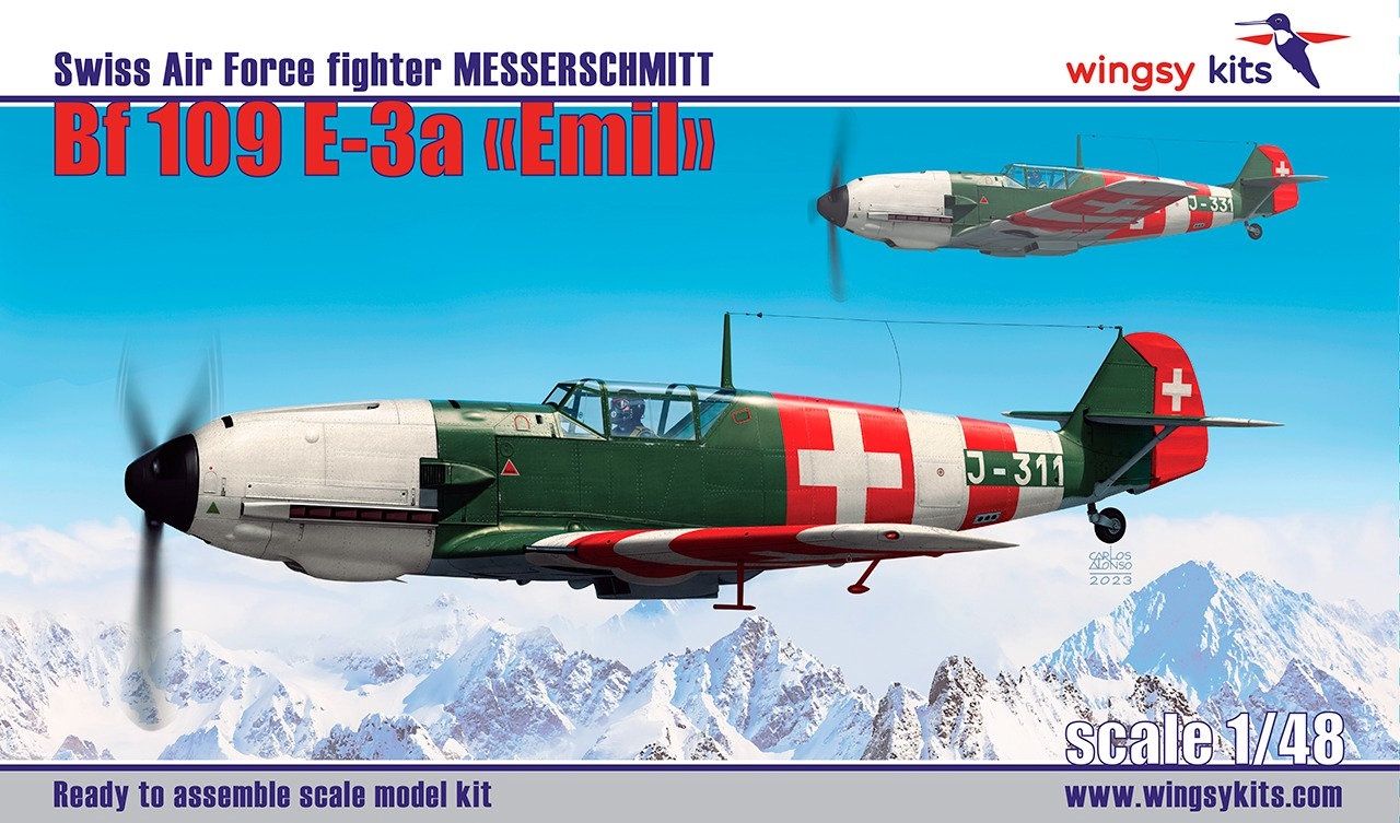 D5-12 - Swiss Air Force Fighter Messerschmitt Bf 109 E-3a "Emil" - 1:48
