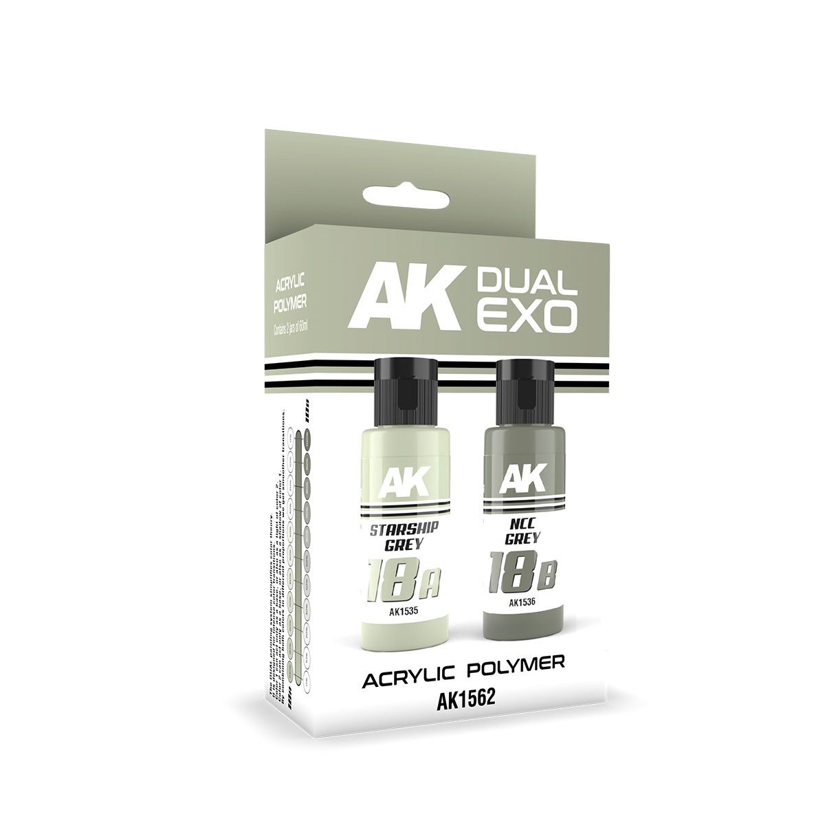 AK1562 - Dual Exo set 18 - 18A STARSHIP GREY (AK1535) &amp; 18B NCC GREY (AK1536)