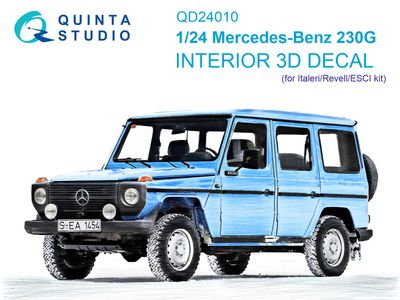 QD24010 - Mercedes-Benz 230G 3D-Printed &amp; coloured Interior on decal paper (for Italeri-Revell-ESCI kit) - 1:24