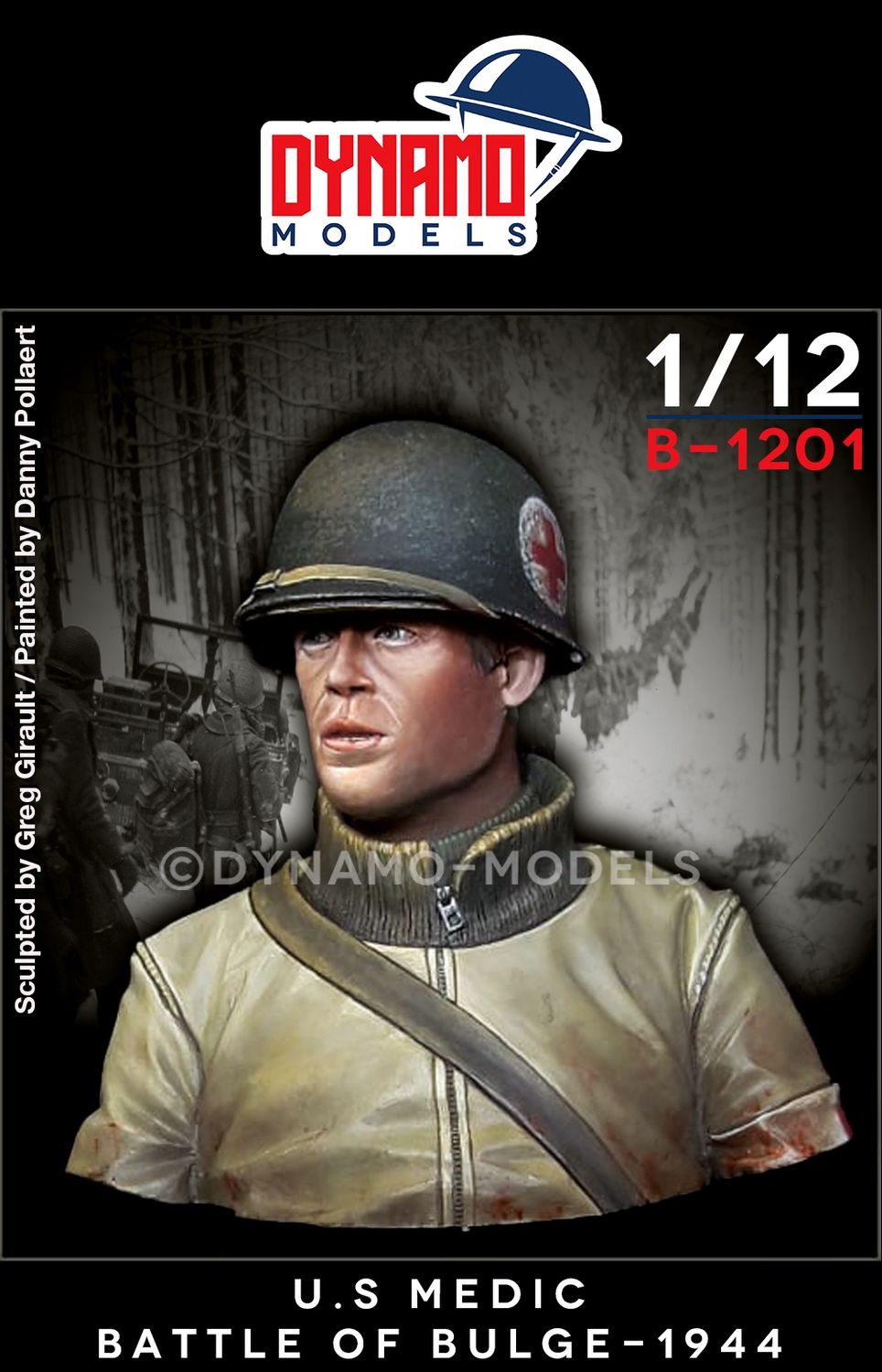 B-1201 - Bust - U.S Medic Battle Of Bulge -1944 - 1:12
