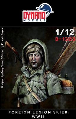 B-1203 - Bust - Foreign Legion Skier WWII - 1:12