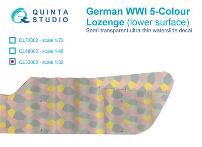 QL32002 - German WWI 5-Colour Lozenge (lower surface) - 1:32