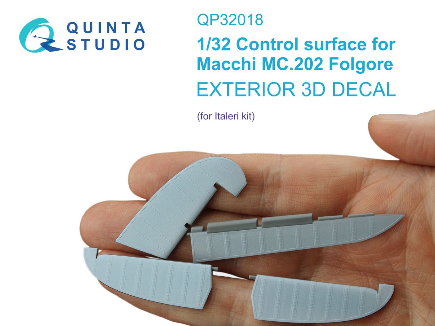 QP32018 - Control surface for Macchi Mc.202 Folgore (for Italeri kit) - 1:32