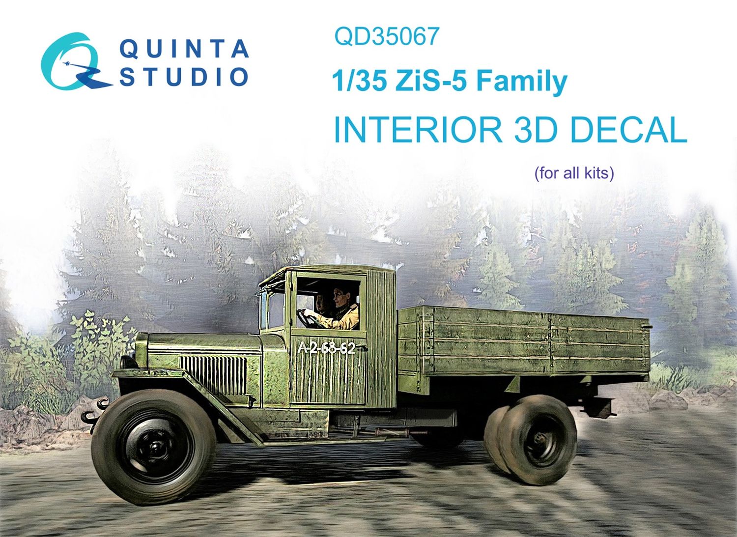 QD35067 - ZiS-5 3D-Printed &amp; coloured Interior on decal paper (All kits) - 1:35