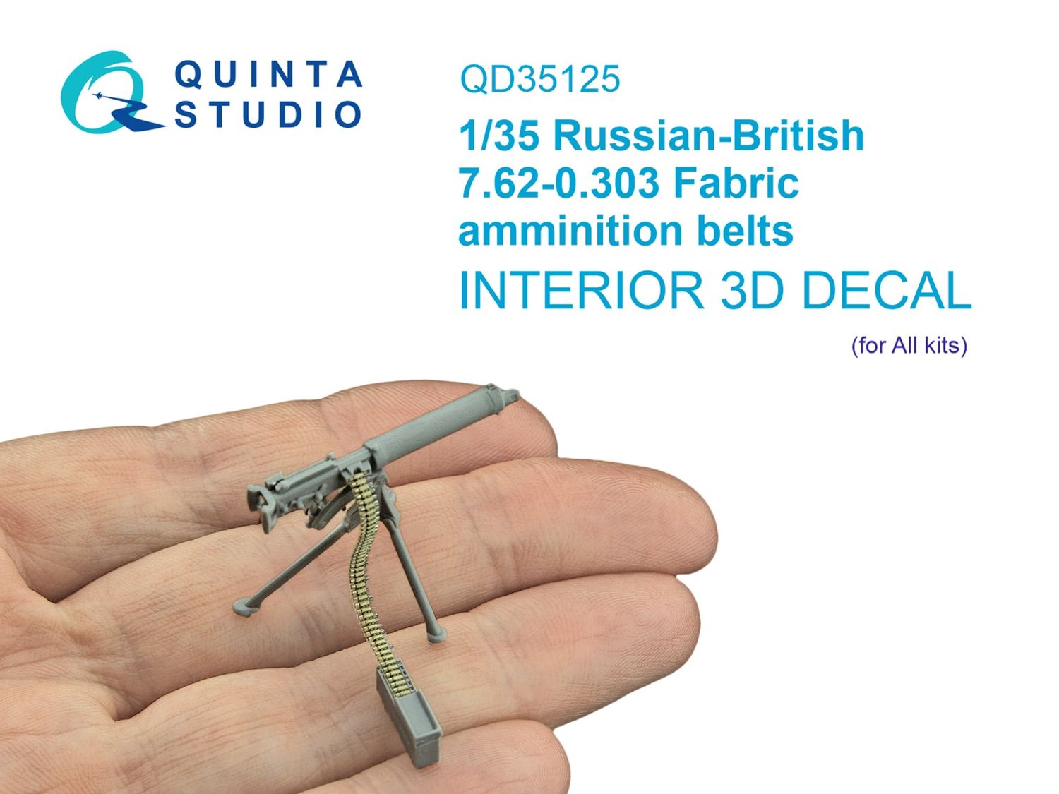 QD35125 - Russian-British  7.62-0.303 Fabric ammunition belts (All kits) - 1:35