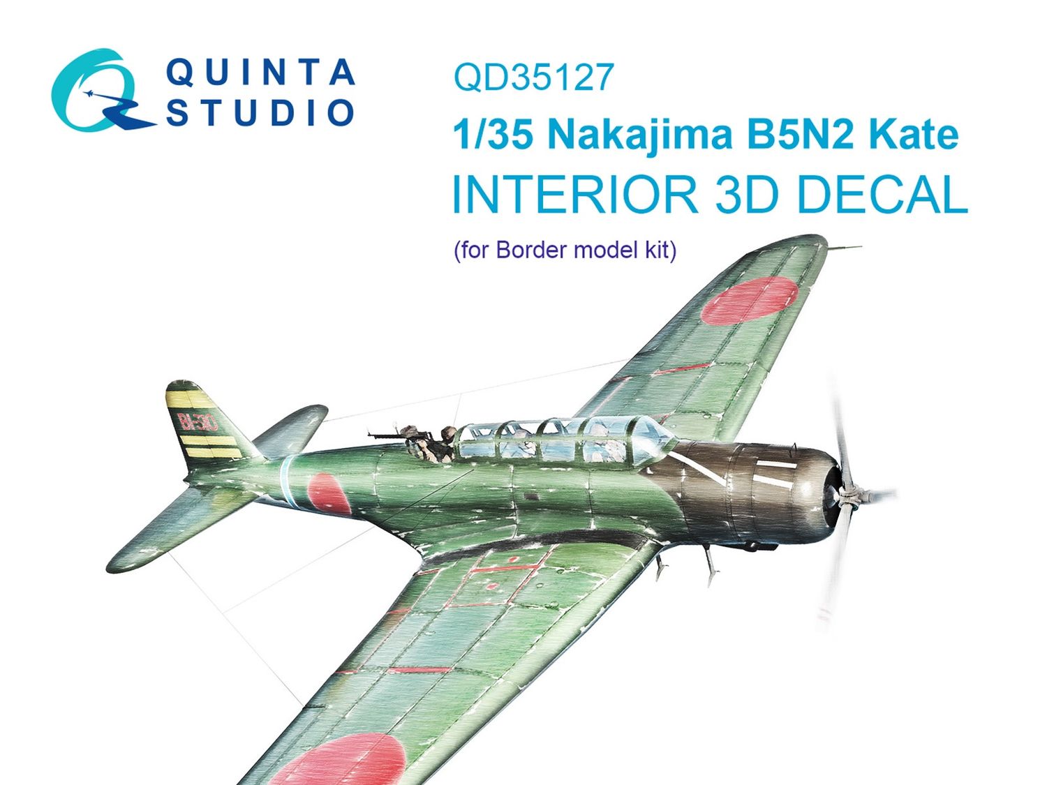 QD35127 - Nakajima B5N2 Kate 3D-Printed &amp; coloured Interior on decal paper (Border model) - 1:35