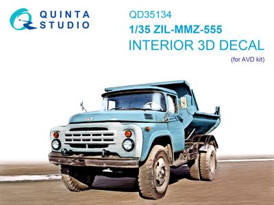 QD35134 - ZIL-MMZ-555 3D-Printed &amp; coloured Interior on decal paper (AVD) - 1:35