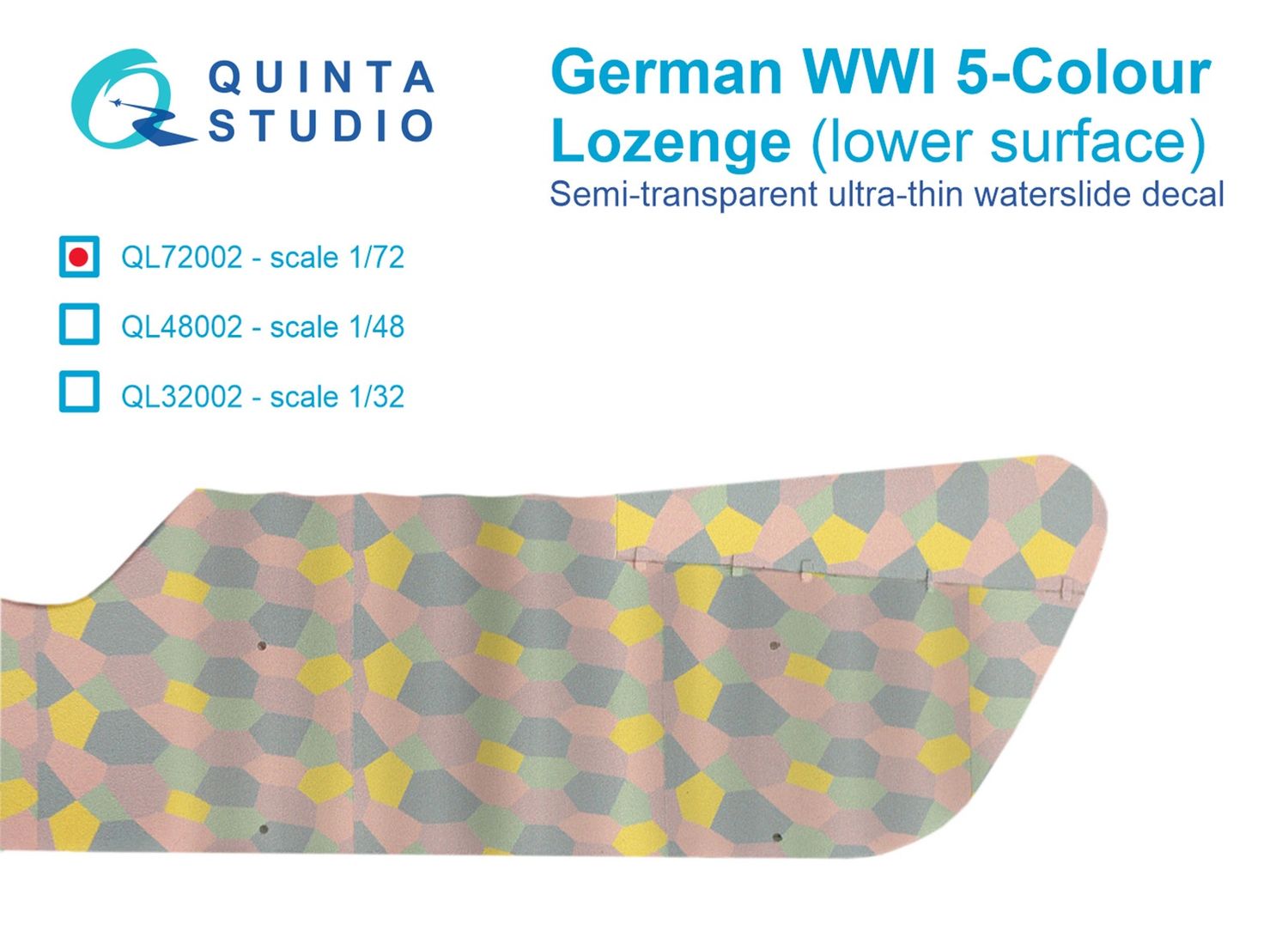 QL72002 - German WWI 5-Colour Lozenge (lower surface) - 1:72