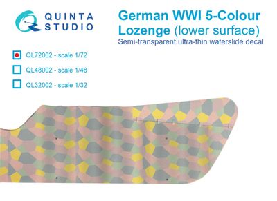 QL72002 - German WWI 5-Colour Lozenge (lower surface) - 1:72