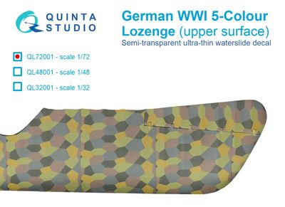 QL72001 - German WWI 5-Colour Lozenge (upper surface) - 1:72