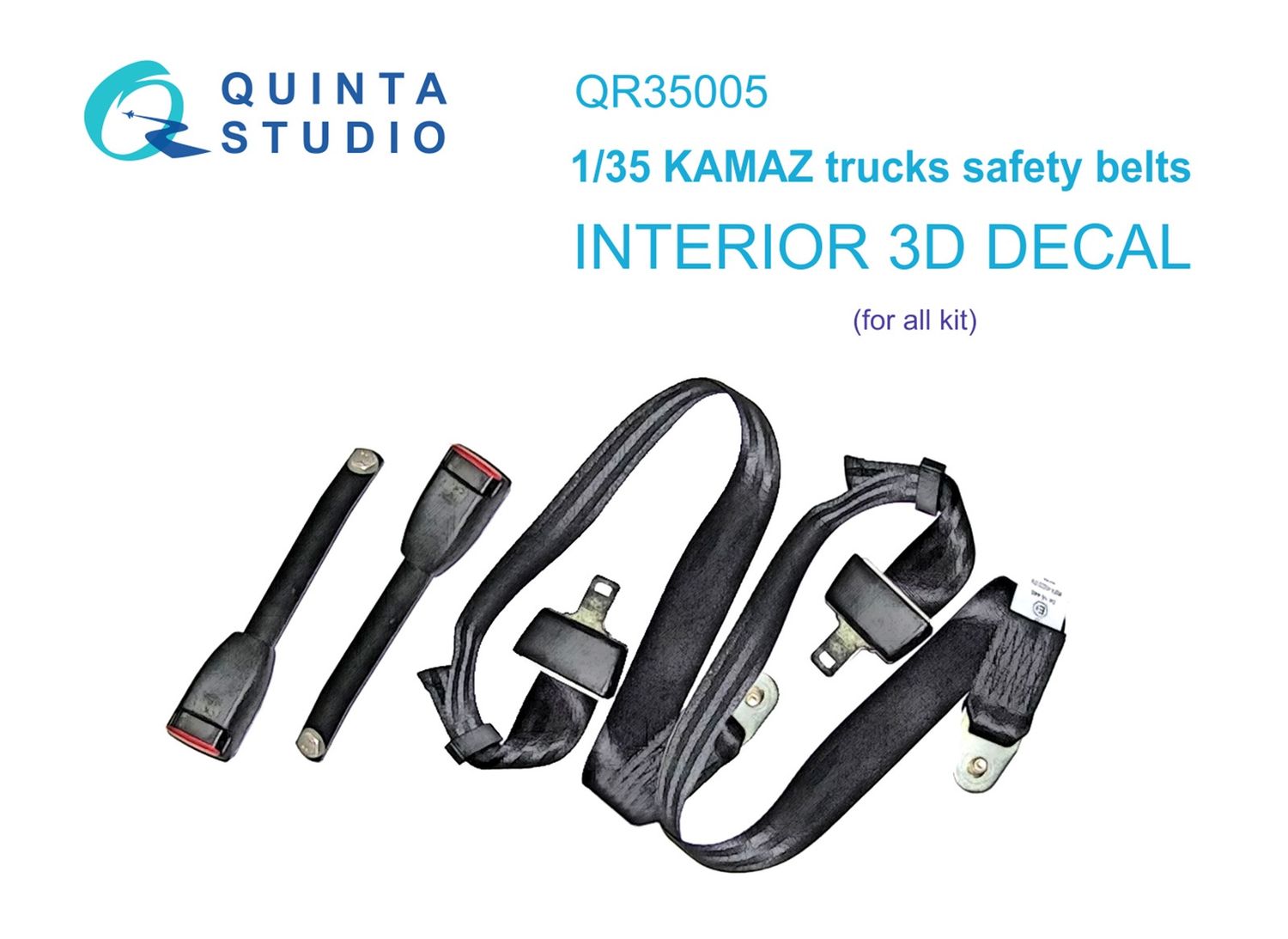 QR35005 - Kamaz trucks safety belts 3D-Printed &amp; coloured on decal paper (all kits) - 1:35